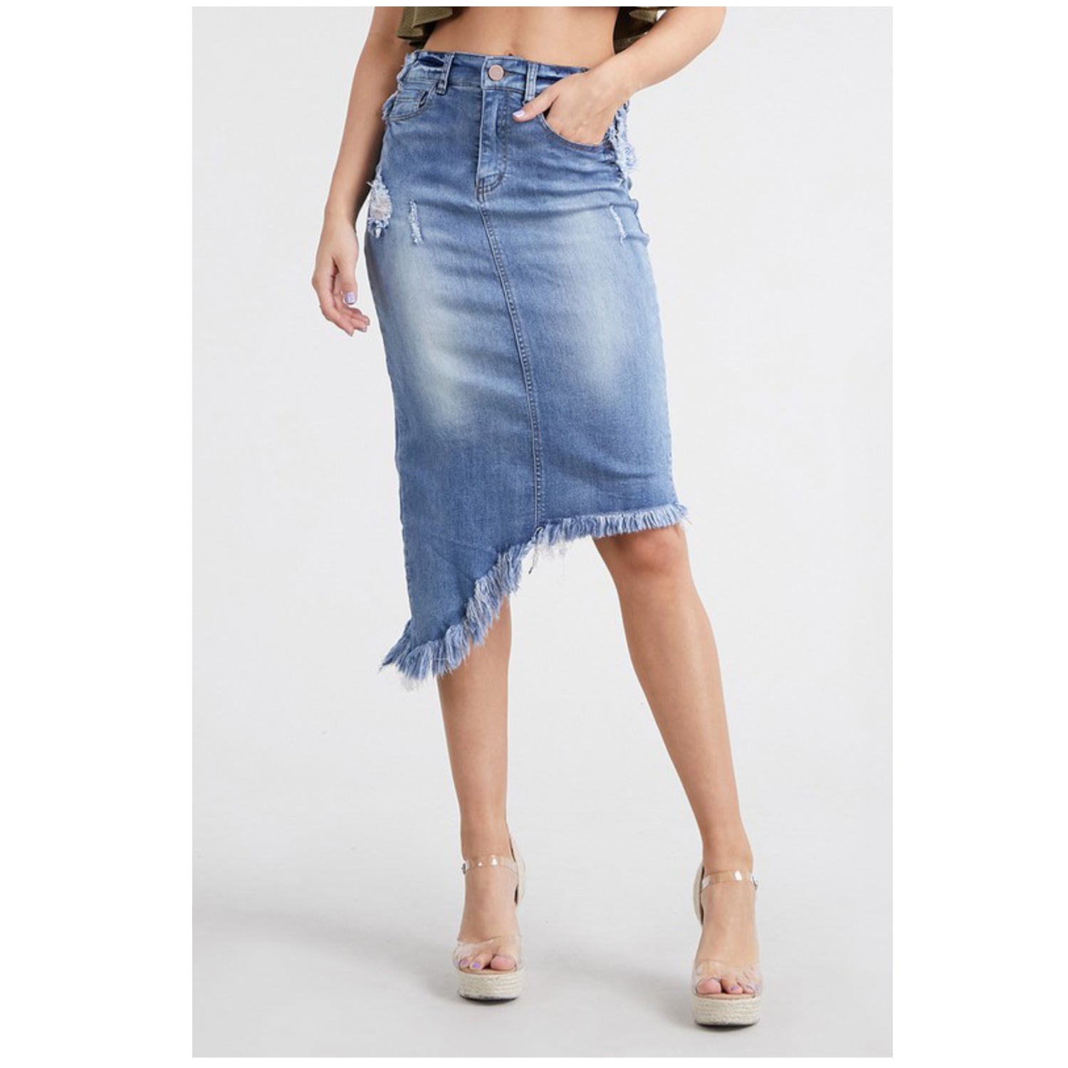 Knee-length Denim Skirt #knee #length #denim #skirt #outfit 5-pocket, knee-length  skirt… | Knee length dresses casual, Denim skirts knee length, Denim skirt  outfits
